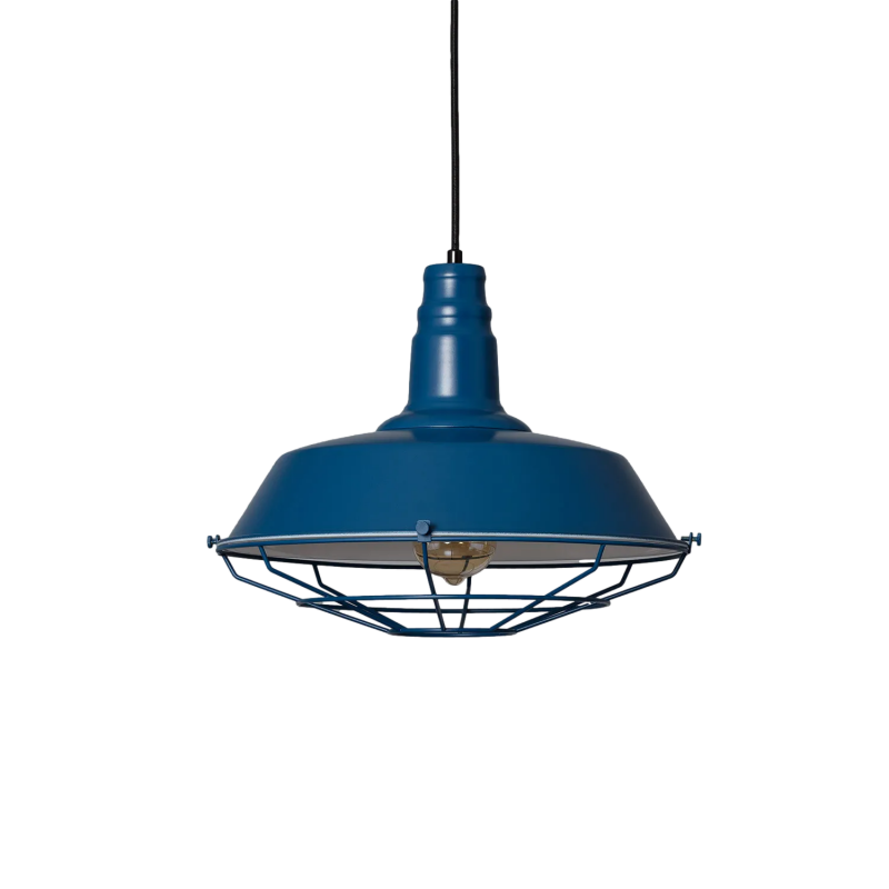 Lampa Wisząca Retro Loft niebieska 36cm E27 Abruzzo Patrone ABR-RRP-N-E27